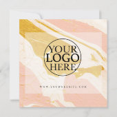 Roze en gouden marmer Bedankt voor de korting op j (Achterkant)