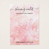 Roze en gouden marmer-beeldscherm voor het verdien visitekaartje (Voorkant)