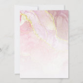 Roze en gouden marmer Eerste Heilige Communie  Kaart (Achterkant)