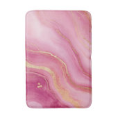 Roze en gouden marmer elegant badmat (Voorkant Verticaal)