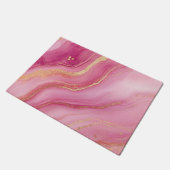 Roze en gouden marmer elegant deurmat (Schuin)