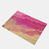 Roze en gouden marmer elegant deurmat (Schuin)