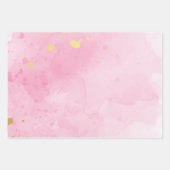 Roze en gouden marmer elegant inpakpapier vel (Voorkant 2)