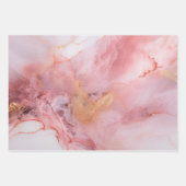 Roze en gouden marmer elegant inpakpapier vel (Voorkant)