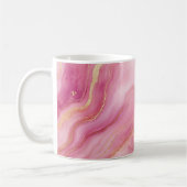 Roze en gouden marmer elegant koffiemok (Links)