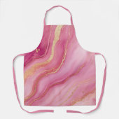 Roze en gouden marmer elegant schort (Voorkant)