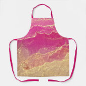 Roze en gouden marmer elegant schort (Voorkant)