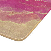 Roze en gouden marmer elegant snijplank (Hoek)