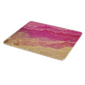 Roze en gouden marmer elegant snijplank (Hoek)