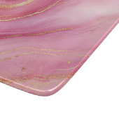 Roze en gouden marmer elegant snijplank (Hoek)