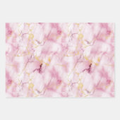 Roze en gouden marmer inpakpapier vel (Voorkant)