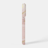 Roze en gouden marmer iPhone hoesje (Rechterkant)
