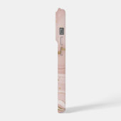 Roze en gouden marmer iPhone hoesje (Linkerkant)