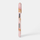 roze en gouden marmer iPhone hoesje (Rechterkant)
