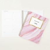 Roze en gouden marmer | Je naam Planner (Display)