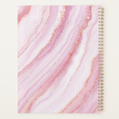Roze en gouden marmer | Je naam Planner (Achterkant)