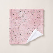 Roze en Gouden Marmer Terrazzo Bad Handdoek (Wasdoekje)