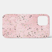 Roze en Gouden Marmer Terrazzo Case-Mate iPhone Case (Achterkant (horizontaal))