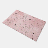 Roze en Gouden Marmer Terrazzo Deurmat (Schuin)