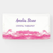 Roze en Gouden Marmeren Banner (Horizontaal)