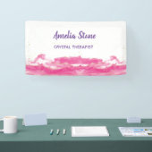 Roze en Gouden Marmeren Banner (Beurs)