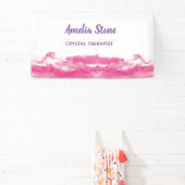 Roze en Gouden Marmeren Banner (Insitu)