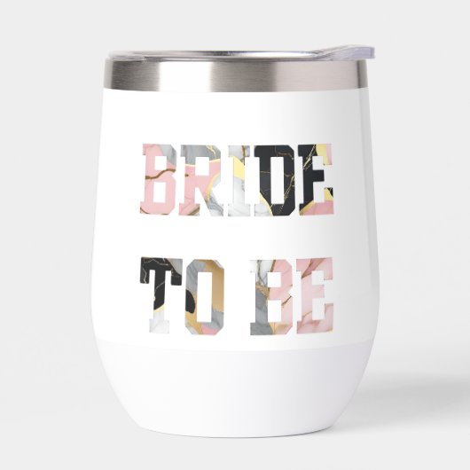 Roze en gouden marmeren bruid om te zijn (Links)