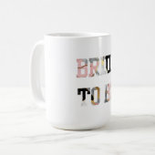 Roze en Gouden Marmeren Bruid-to-be Koffiemok (Voorkant links)