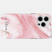Roze en gouden marmeren meisjes Case-Mate iPhone case (Achterkant (horizontaal))
