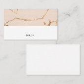 Roze en gouden marmeren plaatskaarten - plat plaatskaartje (Voorkant / Achterkant)