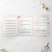 Roze en gouden marmeren salon of productbrochure drieluik kaart (Binnen)