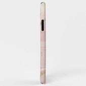 Roze en gouden marmeren signatuur Case-Mate iPhone case (Achterkant/rechts)