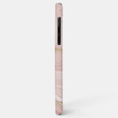 Roze en gouden marmeren signatuur Case-Mate iPhone case (Achterkant/links)