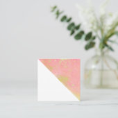 Roze en gouden minimalistisch Visitekaartje (Staand voorkant)