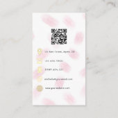 Roze en gouden mode QR-code voor de kledingindustr Visitekaartje (Achterkant)