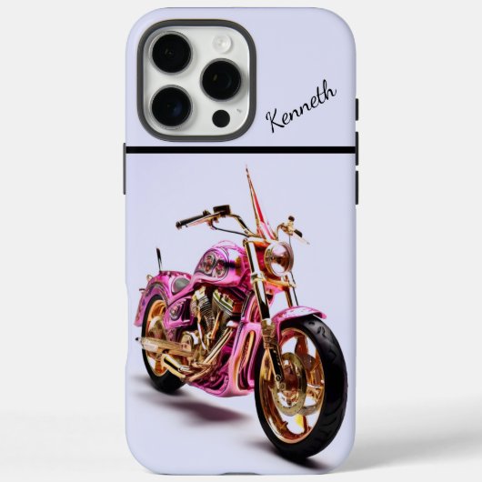 Roze en gouden motorfiets Case-Mate iPhone case (Achterkant)