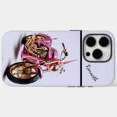 Roze en gouden motorfiets Case-Mate iPhone case (Achterkant (horizontaal))