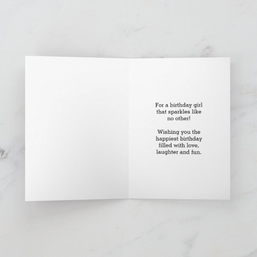 roze en gouden nichtje 10e verjaardag kaart (Binnen)