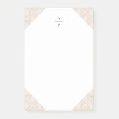 Roze en Gouden Ogee Monogrammed Post-it® Notes (Voorkant)