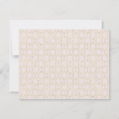 Roze en gouden Ogee Monogrammed Stationery Notitiekaartje (Achterkant)