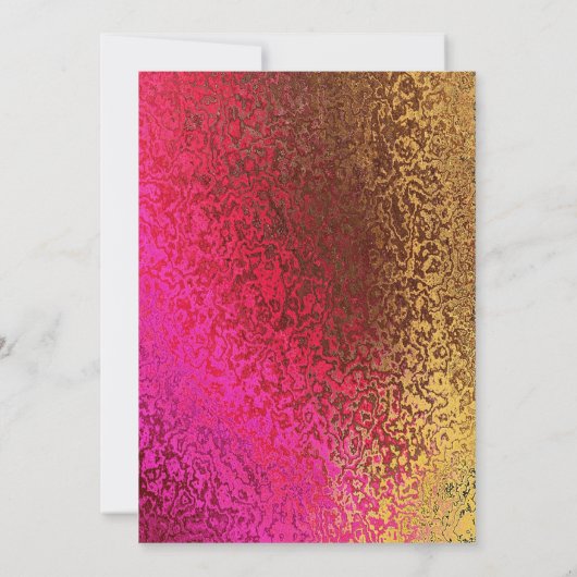 Roze en gouden olievlekken kaart (Achterkant)