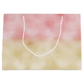 Roze en Gouden Ombre Folie Groot Cadeauzakje (Voorkant)
