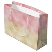 Roze en Gouden Ombre Folie Groot Cadeauzakje (Achterkant Gekanteld)
