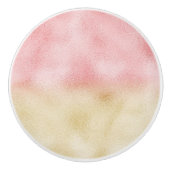 Roze en Gouden Ombre Folie Keramische Knop (Voorkant)