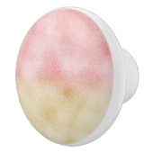 Roze en Gouden Ombre Folie Keramische Knop (Rechts)