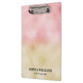 Roze en Gouden Ombre Folie Klembord (Links)