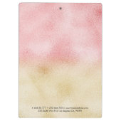 Roze en Gouden Ombre Folie Klembord (Achterkant)