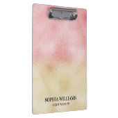 Roze en Gouden Ombre Folie Klembord (Rechts)