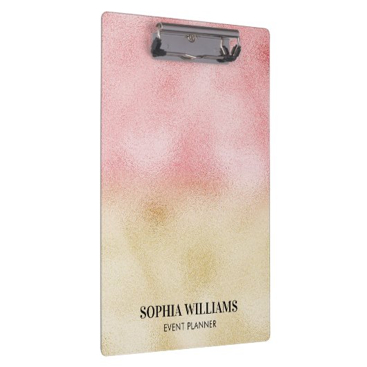 Roze en Gouden Ombre Folie Klembord (Rechts)