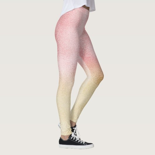 Roze en Gouden Ombre Folie Leggings (Rechts)